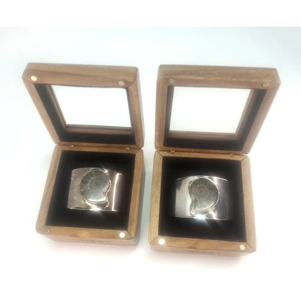 Set Of 2 Rare Osprey London Ammonite‎ Knapkin Rings 2014 Holiday Collection...